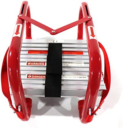 Fire Escape Ladder, 3 Story Emergency Portable Safety Reusable Ladder for Adults & Kids with Anti-Slip Rungs and Wide Steps V Center Suitable for Windows and Balcony|25-Foot - Image 2