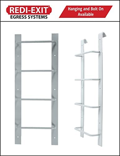 Redi-Exit Fire Escape Ladder – Ladders for Egress Basement Window Well Covers Outside, Small Ladder for Fire Emergency Home Safety, Ladder for Egress Window Steel - Image 6