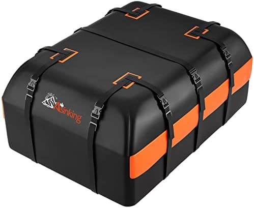 Car Rooftop Cargo Carrier Bag, 21 Cubic Feet 100% Waterproof Heavy Duty 840D Car Roof Bag for All Vehicle with/Without Racks - Anti-Slip Mat, 6 Door Hooks, Storage Bag, 2 Extra Straps, Luggage Lock - Image 2