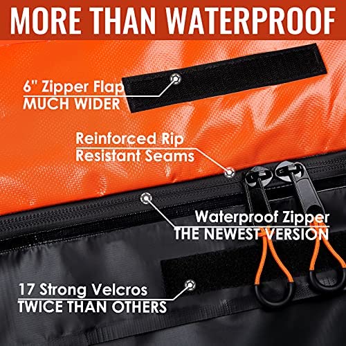 Car Rooftop Cargo Carrier Bag, 21 Cubic Feet 100% Waterproof Heavy Duty 840D Car Roof Bag for All Vehicle with/Without Racks - Anti-Slip Mat, 6 Door Hooks, Storage Bag, 2 Extra Straps, Luggage Lock - Image 4