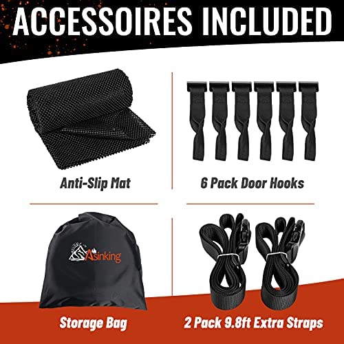 Car Rooftop Cargo Carrier Bag, 21 Cubic Feet 100% Waterproof Heavy Duty 840D Car Roof Bag for All Vehicle with/Without Racks - Anti-Slip Mat, 6 Door Hooks, Storage Bag, 2 Extra Straps, Luggage Lock - Image 9