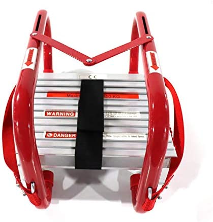 SHAREWIN Fire Ladder Retractable 3 Story Escape Ladder Portable Emergency Escape Ladder 25 Feet with Anti-Slip Rungs - Image 2