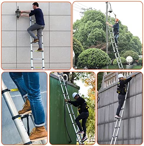 Telescoping Ladder 15FT, ARCHOM Aluminum Telescopic Ladder, Portable Lightweight Ladder for Easy to Use and Carry, Compact Collapsible Ladder for Roof Attic Outdoor with EN131 Standard, 330lbs Load - Image 10