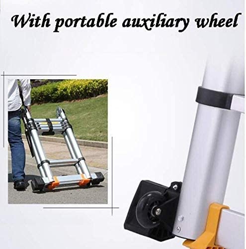 ZHANGYUEFEIFZ Aluminum Telescoping Ladders, Indoor Multifunctional Extension Ladder with One-Button Retraction System Easy to Store 4sizes (Size : 2.4m) - Image 6