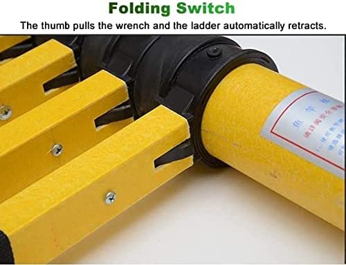 BALAMI 2m/2.5m/3m/3.5m/4m Telescoping Ladder Fiberglass Telescopic Extension Tall Multi Purpose Loft Ladder 330 Pound/150 Kg Capacity Yellow Convenient (Size : 3m/9.8ft) - Image 6