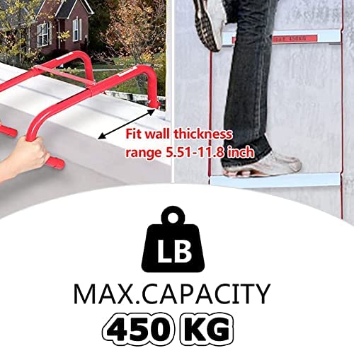 Emergency Fire Escape Ladder, 2-6 Story Portable Safety Reusable Ladder for Adults with Anti-Slip Rungs and Wide Steps for Windows and Balcony,32FT/10M - Image 8