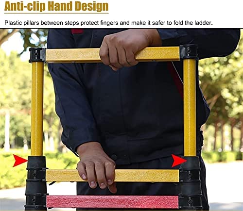 BALAMI Fiberglass Telescoping Ladder with Hook 5m/4.5m/4m/3.5m/3m/2.5m/2m Extension Ladder Extend Climb Telescopic Ladders for Home Roof Electrical Work Interesting Life Convenient (Size : 3.5m/11.5f - Image 8