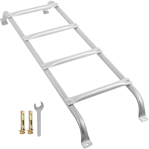HomiShare Egress Ladder 4-Step Basement Egress Ladder, 400LBS Load Capacity Metal Basement Ladder, 53"x15.5"(LxW) Egress Window Ladder with Silver Polished Surface Use for Egress Window Well - Image 2