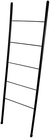 Blanket Ladder - Modern Rustic Decorative Metal Leaning Ladder Rack - 5 ft Tall Towel Drying and Display Rack, Quilt and Blanket Display Ladder - Image 10