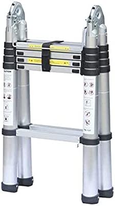 Telescoping Telescopic extension portable - Collap Ladders,Folding Ladder 2.6M Telescoping Ladder Aluminum Adjustable Extension Multi Purpose Loft Ladder 330 Pound/150 Kg Capacity Step Ladder for Hous - Image 2