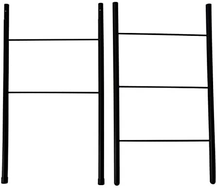 Blanket Ladder - Modern Rustic Decorative Metal Leaning Ladder Rack - 5 ft Tall Towel Drying and Display Rack, Quilt and Blanket Display Ladder - Image 6