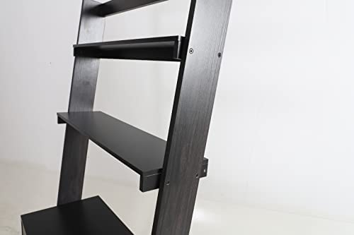 GREEN PARTY Ladder Desk, 3-Tier Ladder Computer Desk with Storage, Bookshelf and Drawer, Modern Writting Table Space Saving for Office and Home, White - Image 9