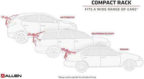 Allen Sports Ultra Compact Folding 1-Bike Trunk Mount Rack, Model MT1-B, Gray powder coated - Image 5