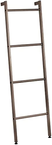 mDesign Metal Wall-Leaning Towel Ladder for Bathroom - 4-Level Decorative Ladder Rack and Towel Holder - Rustic Bath Towel Storage Stand for Modern Decor - Bathroom Towel Ladder Rack - Bronze - Image 8