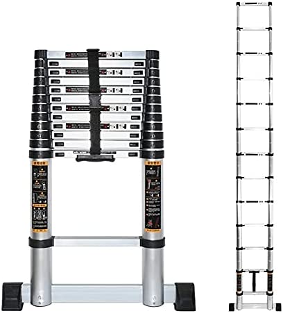 Telescoping Telescopic Extension Portable - Collap Ladders,Aluminum Telescoping Ladder, One-Button Adjustable Ladder, Retraction Adjustable Extension Ladder, Bearing 150Kg (Size : 3.2M) - Image 2