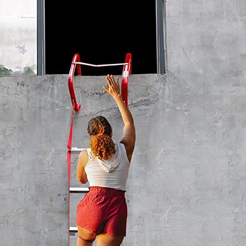 Emergency Fire Escape Ladder, 2-6 Story Portable Safety Reusable Ladder for Adults with Anti-Slip Rungs and Wide Steps for Windows and Balcony,32FT/10M - Image 3