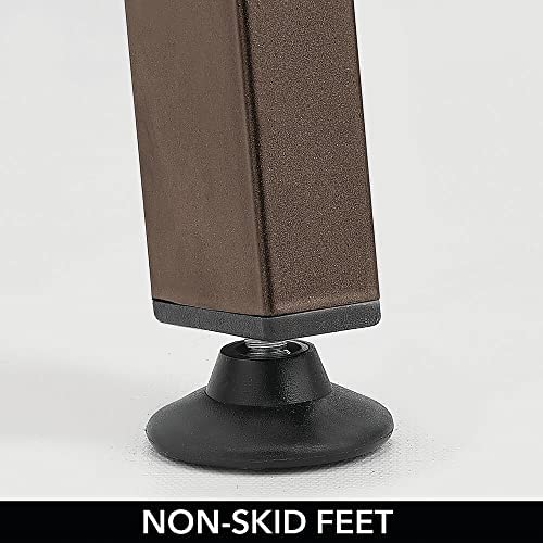 mDesign Metal Wall-Leaning Towel Ladder for Bathroom - 4-Level Decorative Ladder Rack and Towel Holder - Rustic Bath Towel Storage Stand for Modern Decor - Bathroom Towel Ladder Rack - Bronze - Image 3