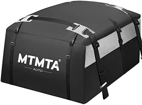 Car Roof Cargo Carrier, MTMTA 23 Cu Ft Rooftop Cargo Carrier, 100% Waterproof Snowproof and Tearproof Roof Bag, for All Cars with/Without Rack + Anti-Slip Mat, 6 Door Hooks, Storage Bag, Luggage Lock - Image 2