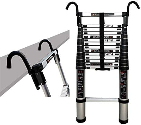 Telescoping Telescopic Extension Portable - Collap Ladders,Telescoping Ladder Extension Portable Ladder with Hook, Certificate Multi-Purpose Ladder, Max Load 150Kg/330Lb (Color : 2.9m/9.5ft) - Image 2