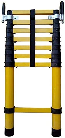 COTCLO Ladder Telescoping Extendable Ladder Frp Insulated Ladder with Fixed Hook Portable Heavy-Duty Telescopic Ladder 2M-4M for Climb Home Builders Attic Loft (Size : 4m/13.1ft) - Image 2