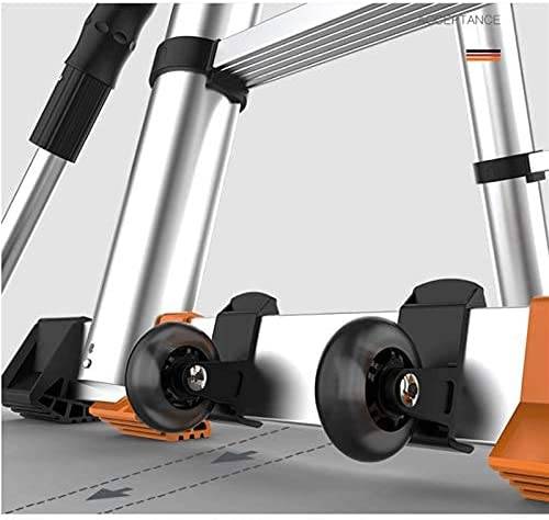 HYAN 30 FT Aluminum Telescoping Ladder, One-Button Retraction Extension Ladder, Collapsible Ladder with Spring Loaded Locking Mechanism for Roof (Size : 30ft) - Image 3