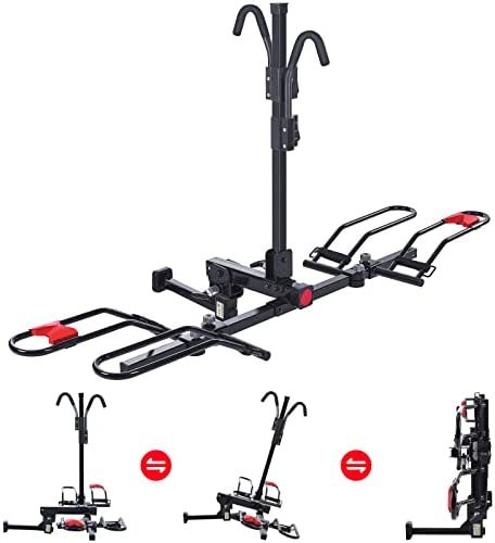 SIMETU&HS Bike Rack Carrier for Car Truck SUV,132 lbs Heavy Weight Capacity - Tray Style Smart Tilting Design (2-Bike Carrier) - Image 2
