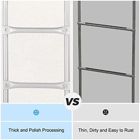 HomiShare Egress Ladder 4-Step Basement Egress Ladder, 400LBS Load Capacity Metal Basement Ladder, 53"x15.5"(LxW) Egress Window Ladder with Silver Polished Surface Use for Egress Window Well - Image 6