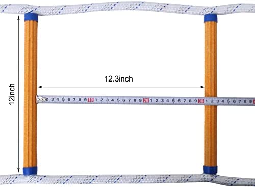 Rope Ladder,13 Feet Emergency Fire Escape Ladder Flame Resistant Safety Rope Ladder with Hooks,Fast to Deploy Sturdy and Strong Portable and Reusable 2 Story,Weight Capacity up to 2000 Pounds - Image 6