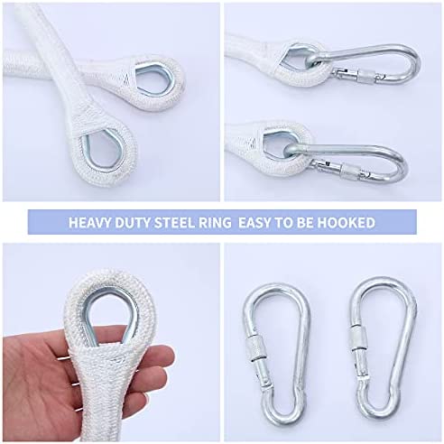 2.5M Safety Balcony Fire Escape Ladder with Hooks Carabins | 1 Story for Adults and Kids |Reusable Multi-use for Treehouse|Weight Capacity up to 2000 lb 8ft - Image 4