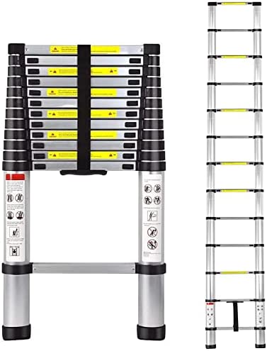 Telescoping Ladder 15FT, ARCHOM Aluminum Telescopic Ladder, Portable Lightweight Ladder for Easy to Use and Carry, Compact Collapsible Ladder for Roof Attic Outdoor with EN131 Standard, 330lbs Load - Image 2