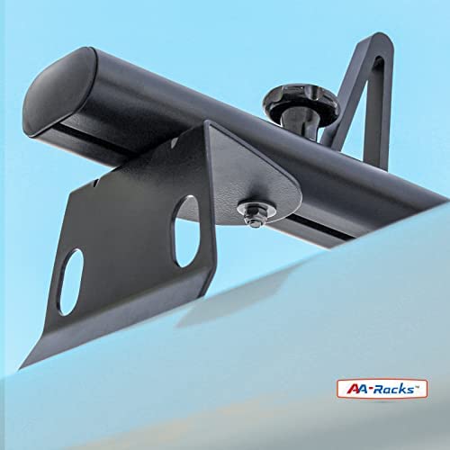 AA-Racks Model ADX32-C Aluminum 2 Bar (60") Universal Drilling Truck Camper Roof Rack with Ladder Stopper Sandy Black - Image 6