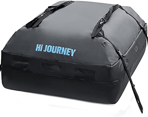 rabbitgoo Rooftop Cargo Carrier 15 Cubic Feet Waterproof Car Roof Top Cargo Bag Large Capacity with Heavy Duty Straps, Soft Shell Luggage Storage Bag for Vehicles with/Without Roof Racks - Image 2