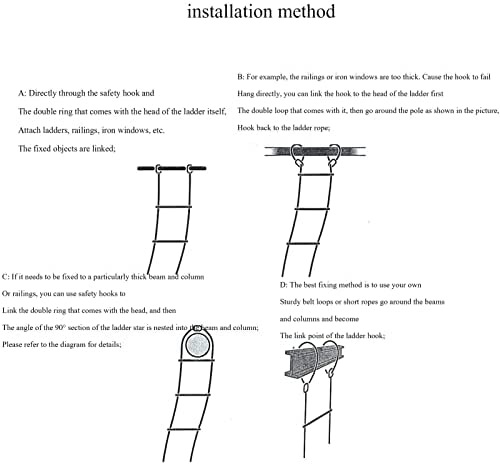 LXDZXY Ladders,Emergency Escape Rope Ladder 1-17 Floors, Flame Retardant Fire Safety Evacuation Ladder for Children and Adults, Non-Slip Resin Climbing Rope Ladder/50M (164 Feet) - Image 7
