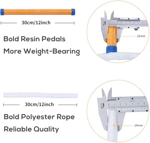 2.5M Safety Balcony Fire Escape Ladder with Hooks Carabins | 1 Story for Adults and Kids |Reusable Multi-use for Treehouse|Weight Capacity up to 2000 lb 8ft - Image 3