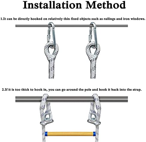 Rescue Household Rope Ladder Abrasion Resistant Anti-Slip Soft Ladder Outdoor Climbing Safety Escape Devices Reusable Fire Escape Ladders Weight Capacity Up to 420KG,50m/164ft - Image 8