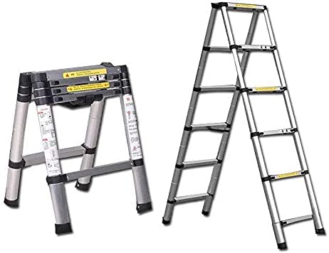 Telescoping Telescopic extension portable - Collap Ladders,Folding Ladder 2.6M Telescoping Ladder Aluminum Adjustable Extension Multi Purpose Loft Ladder 330 Pound/150 Kg Capacity Step Ladder for Hous - Image 3