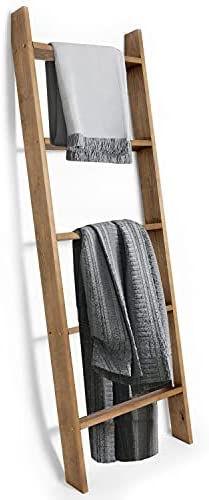Ilyapa Blanket Ladder for The Living Room - Rustic Decorative Quilt Ladder, Barnwood - Image 2
