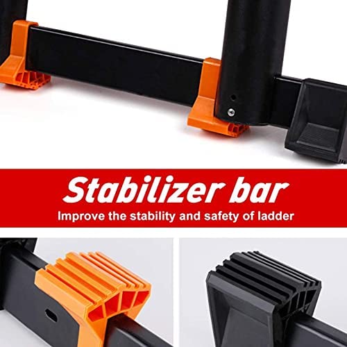 NEOCHY Lightweight Foldable Portable Telescoping Ladder Extension Ladder 3.2M Telescoping Ladder Aluminum Foldable Ladder with Stabilizer Bar Extendable Portable Loft Ladder - Image 5