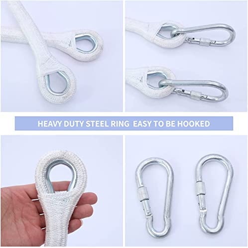 13ft Safety Balcony Fire Escape Ladder with Hooks Carabins | 2 Story for Adults and Kids |Reusable Multi-use for Treehouse|Weight Capacity up to 2000 lb - Image 4