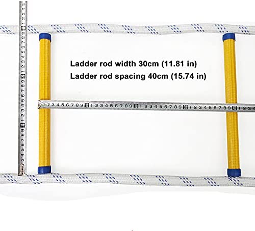 QWEASDF Rope Ladder, Emergency Fire Escape Rope Ladder, Flame Resistant Safety Evacuation Ladder, Non-Slip, Fast to Deploy, Easy to Use, Easy to Store, Home Safety Necessities,50m/164.04ft - Image 7