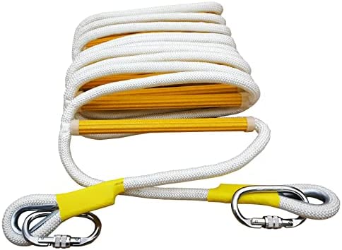 Fire Escape Rope Ladder 2-Story - 16 feet Emergency Escape Safety Ladder for Balcony Window Residential Home Apartment Railing, Reusable Rope Ladder with Sturdy Carabiners, Tested to 2000 Pounds - Image 2