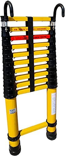 BALAMI Fiberglass Telescoping Ladder with Hook 5m/4.5m/4m/3.5m/3m/2.5m/2m Extension Ladder Extend Climb Telescopic Ladders for Home Roof Electrical Work Interesting Life Convenient (Size : 3.5m/11.5f - Image 3