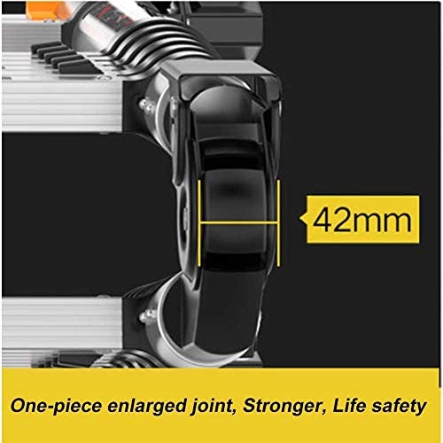 Telescoping Telescopic Extension Portable - Collap Ladders,4.2M/14Ft Stairs Aluminum Telescoping Extension Ladder, A-Frame Lightweight Portable Multi-Purpose Folding Ladder with Support Bar, Max Load - Image 7