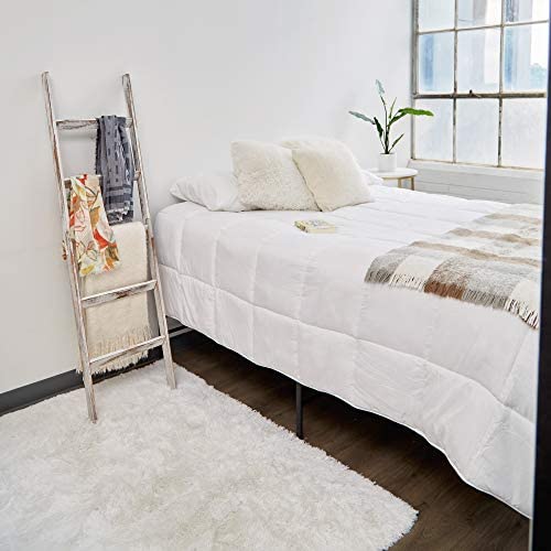 Short Birds Rustic 5ft Blanket Ladder - Farmhouse Home Decor - Quilt/Towels/Throw Wood - Decorative Shelf - Easy Assembly - Leaning - Padded - White Wash - Image 3