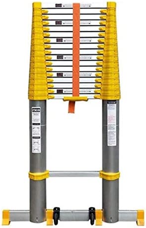 Vvlo Gardening Courtyard 85Ft/95Ft/105Ft/125Ft/155Ft/165Ft/20Ft/23Ft/26Ft Tallest Telescoping Ladder, Foldable Extension Ladder with Whe (Size : 2.6m/8.5FT) - Image 2