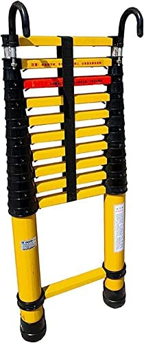 BALAMI Fiberglass Telescoping Ladder with Hook 5m/4.5m/4m/3.5m/3m/2.5m/2m Extension Ladder Extend Climb Telescopic Ladders for Home Roof Electrical Work Interesting Life Convenient (Size : 3.5m/11.5f - Image 2