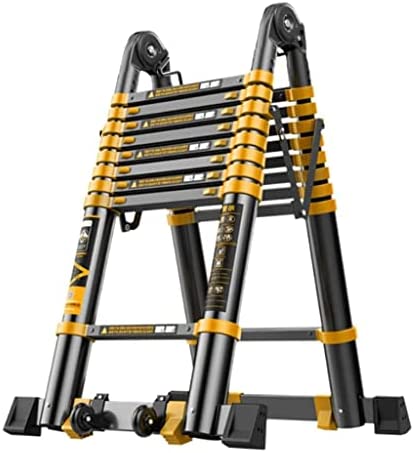VNABO Ladders Telescoping Ladders A-Frame Aluminum Folding Ladder 18ft/5.5m Portable Home Step Ladders Outdoor Work 150kg/330lbs Household or Outdoor - Image 2