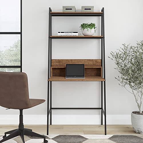 VIFAH District Indoor Metal 2-Tier Ladder w/Desk, 33 x 19.5 x 71, Walnut - Image 5