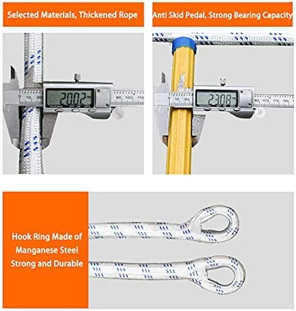 kingwolfox Emergency Fire Escape Ladder Flame Resistant Safety Rope Ladder with Hooks, Fast to Deploy & Easy to Use Compact & Easy to Store Withstand Weight up to 2000 pounds (32FT) - Image 4