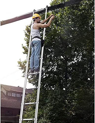 COTCLO Telescoping Ladder Telescopic Straight Ladder with Roof Hook Extendable Ladders Multiple Heights Folding Steps Multipurpose Ladder (Size : 1.8M) - Image 4
